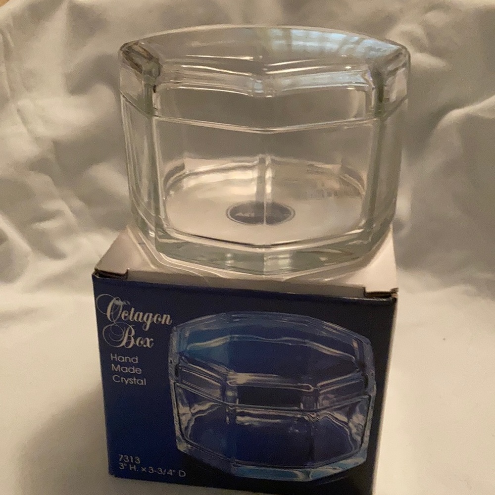 Octagon Box. Hand Made Crystal.